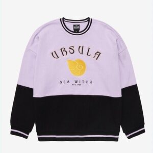 Disney Ursula Lavender and Black Crewneck Sweater